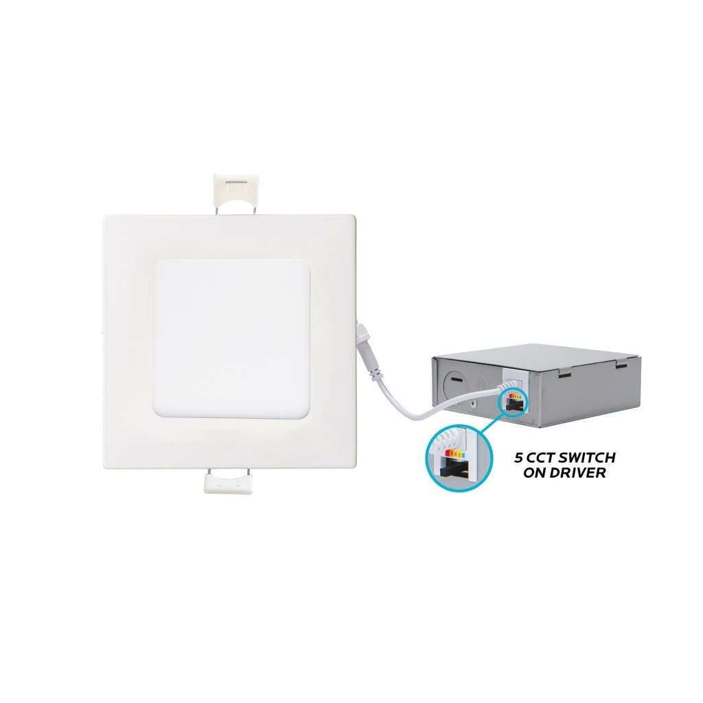 Luxrite LR23743 12W LED Dimmable Fixture /MINI4/PANEL/5CCT/SQ/HO CCT