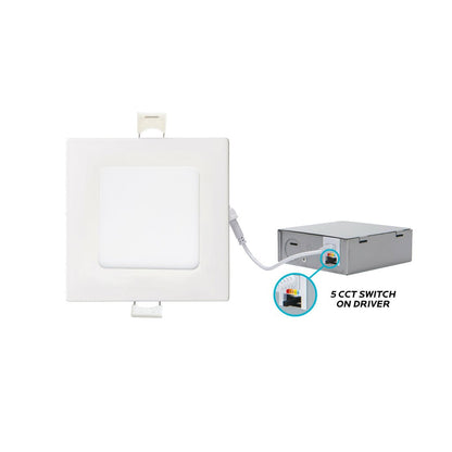 Luxrite LR23743 12W LED Dimmable Fixture /MINI4/PANEL/5CCT/SQ/HO CCT