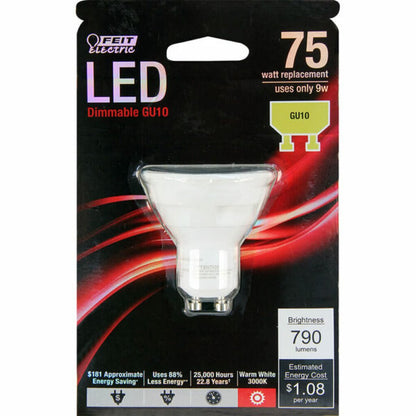 Feit Electric BPMR16/GU10/800/LED 9W MR16 LED Light Bulb