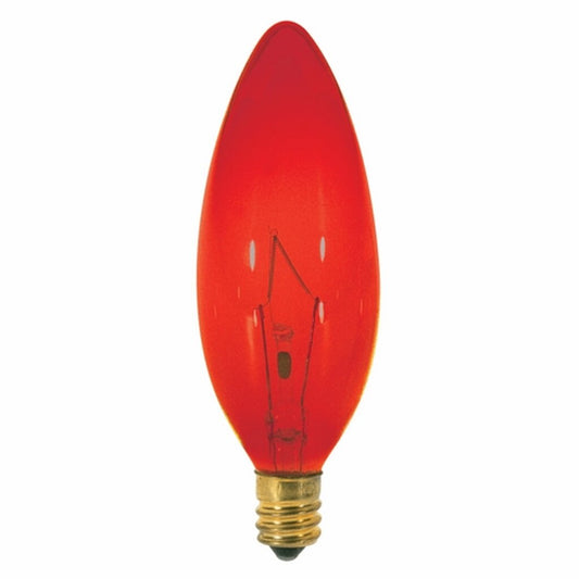 25 pack - Satco S3219 25W Red Incandescent Light Bulb