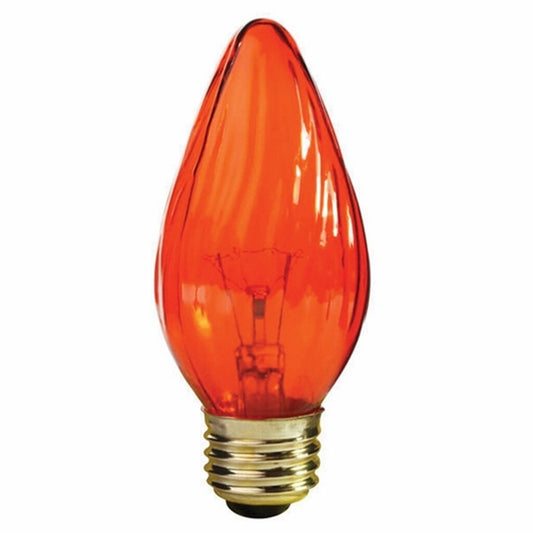 Satco S3366 25W F15 Amber Incandescent Light Bulb