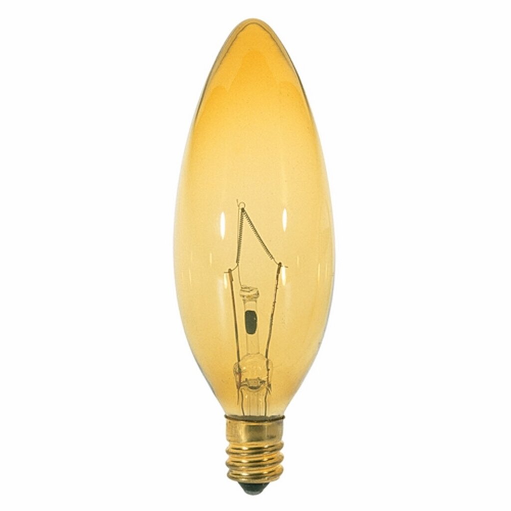 25 pack - Satco S3813 25W Amber Light Bulb