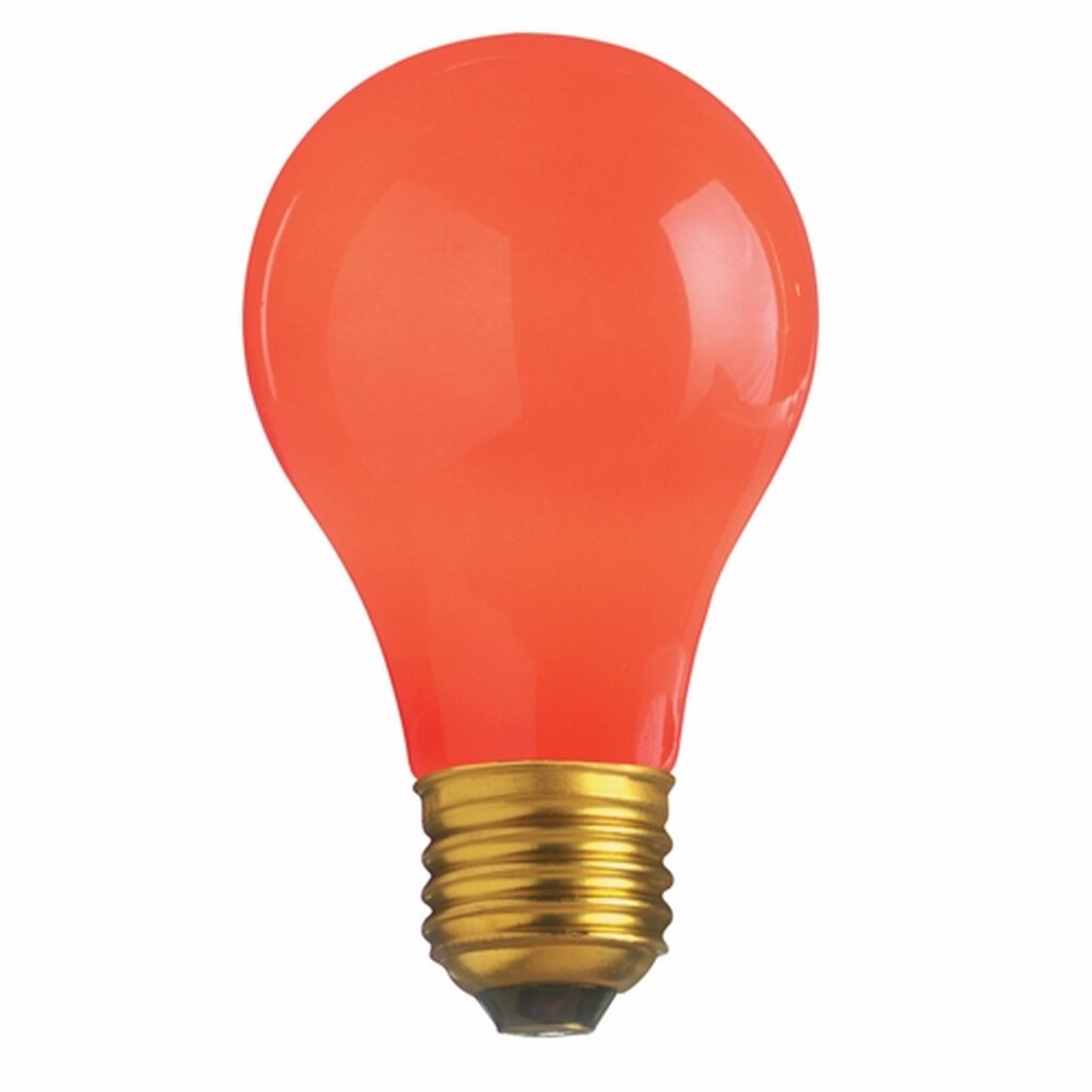 12 pack - Satco S6090 25W A19 Red Light Bulb