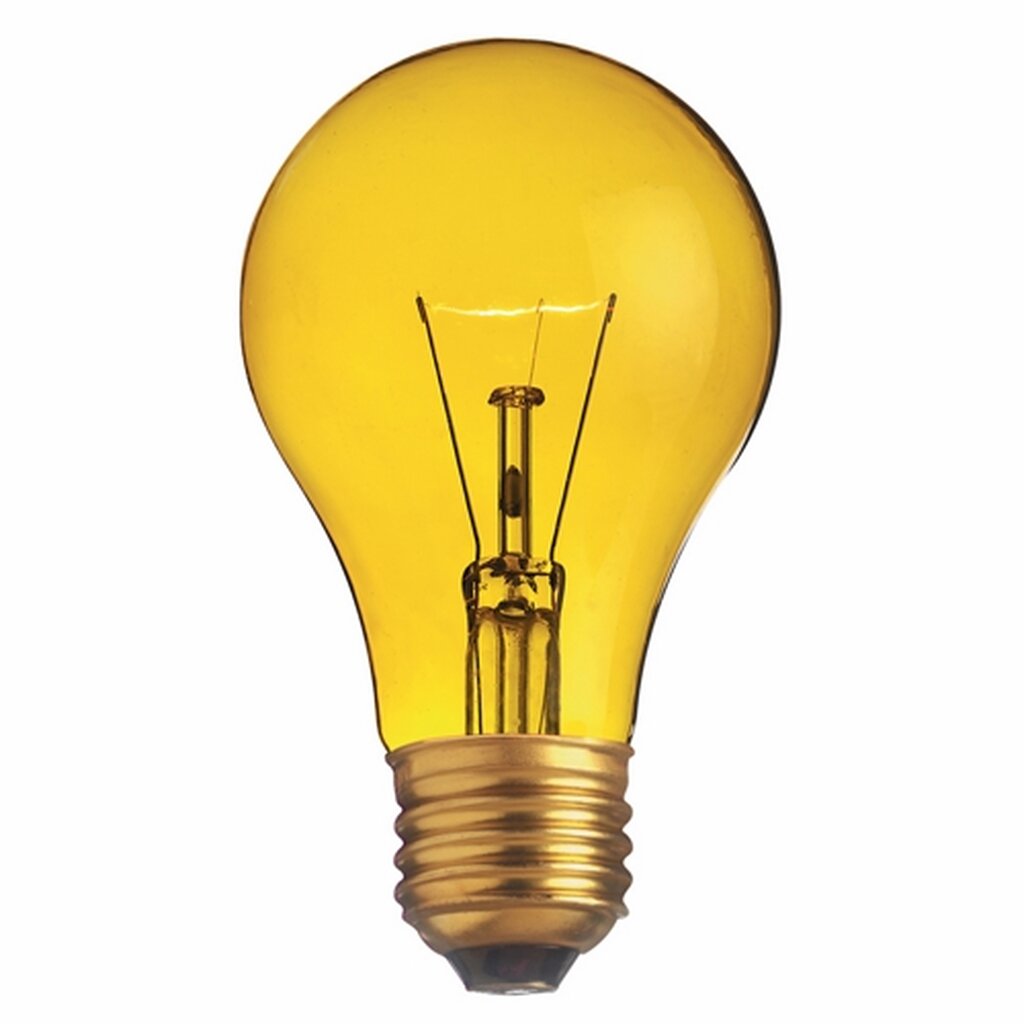12 pack - Satco S6083 25W A19 Yellow Light Bulb