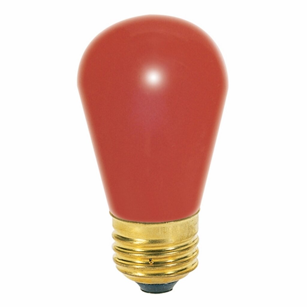 4 pack - Satco S3961 11W S14 Red Light Bulb