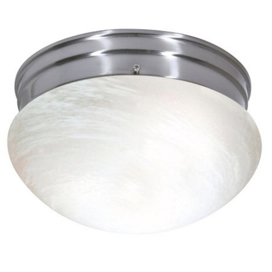 Satco 76/674 Fixture 2 Light - 10 Flush Mount Medium Alabaster