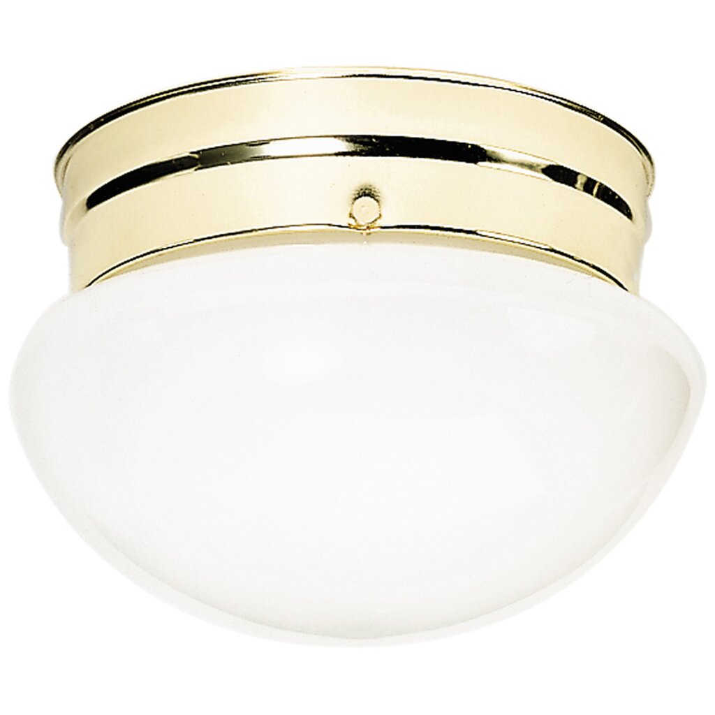 Satco 77/061 Fixture 2 Light - 10 Flush Mount Medium White Mushroom