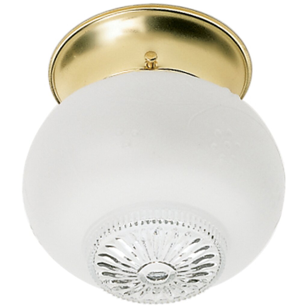 Satco 77/122 Fixture 1 Light - 6 Ceiling Clear Bottom Squat Ball