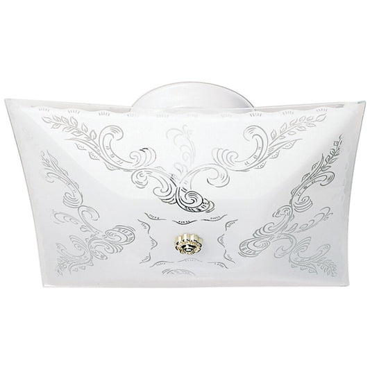 Satco 77/126 Decorative Fixture 2 Light - 12 Ceiling Square Floral
