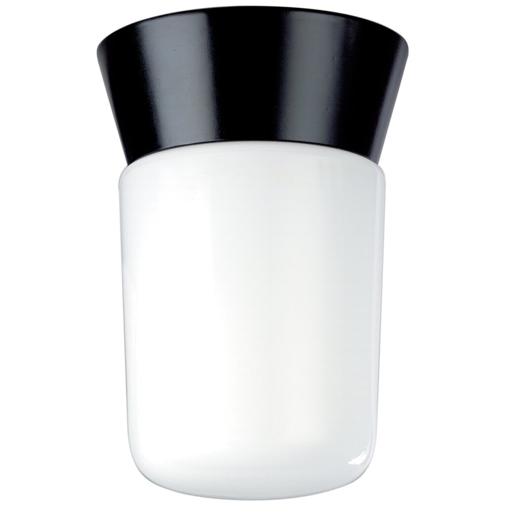 Satco 77/154 Fixture 1 Light - 8 Utility Ceiling Mount With White