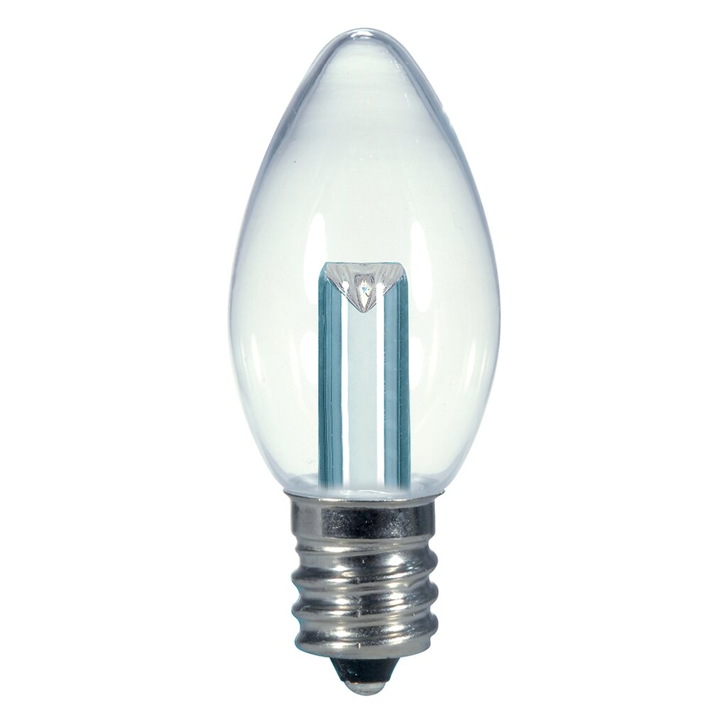 12 pack - Satco S9156 0.5W C7 LED Light Bulb