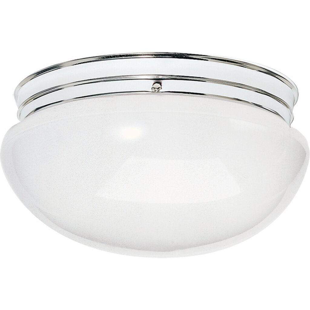 Satco 77/347 Fixture 2 Light - 12 Flush Mount Large White Mushroom