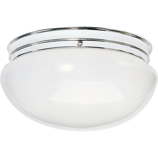 Satco 77/347 Fixture 2 Light - 12 Flush Mount Large White Mushroom