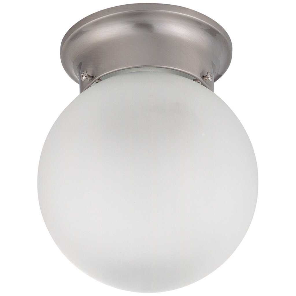 Satco 60-3249 Flush Mount Fixture 1 Light; 6 in.; Ceiling Mount with