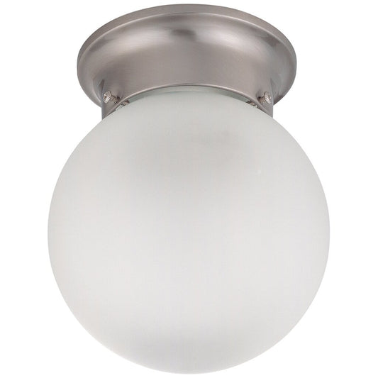 Satco 60-3249 Flush Mount Fixture 1 Light; 6 in.; Ceiling Mount with