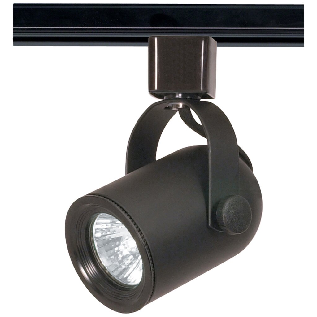 Satco TH316 Track Head Fixture 1 Light - MR16 120V Round Back Black