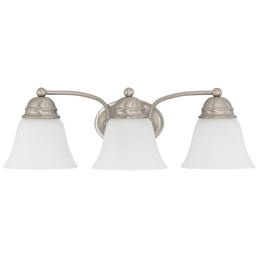 Satco 60-3266 Vanity Fixture Empire; 3 Light; 21 in.; with Frosted