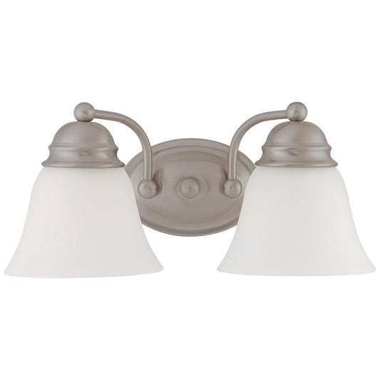Satco 60-3265 Vanity Fixture Empire; 2 Light; 15 in.; with Frosted