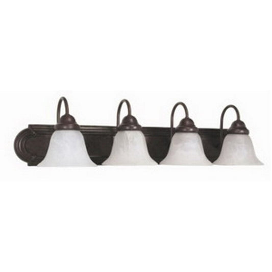 Satco 60-326 Vanity Fixture Ballerina; 4 Light; 30 in.; with Alabaster