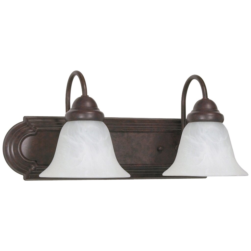 Satco 60-324 Vanity Fixture Ballerina; 2 Light; 18 in.; with Alabaster