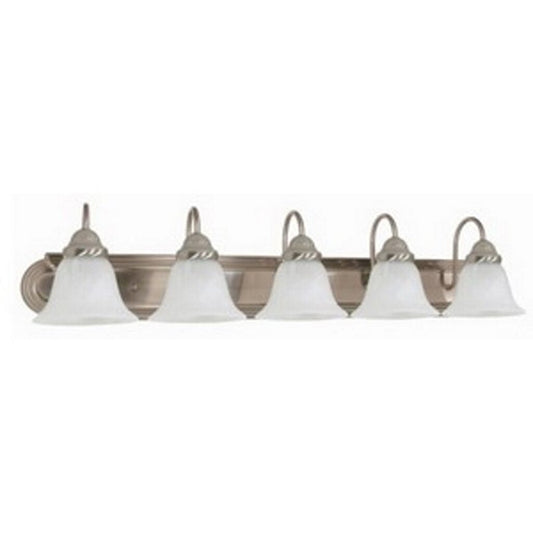Satco 60-323 Vanity Fixture Ballerina; 5 Light; 36 in.; with Alabaster