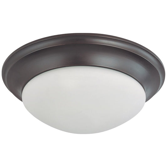 Satco 60-3177 Flush Mount Fixture 3 Light; 17 in.; Twist and Lock with