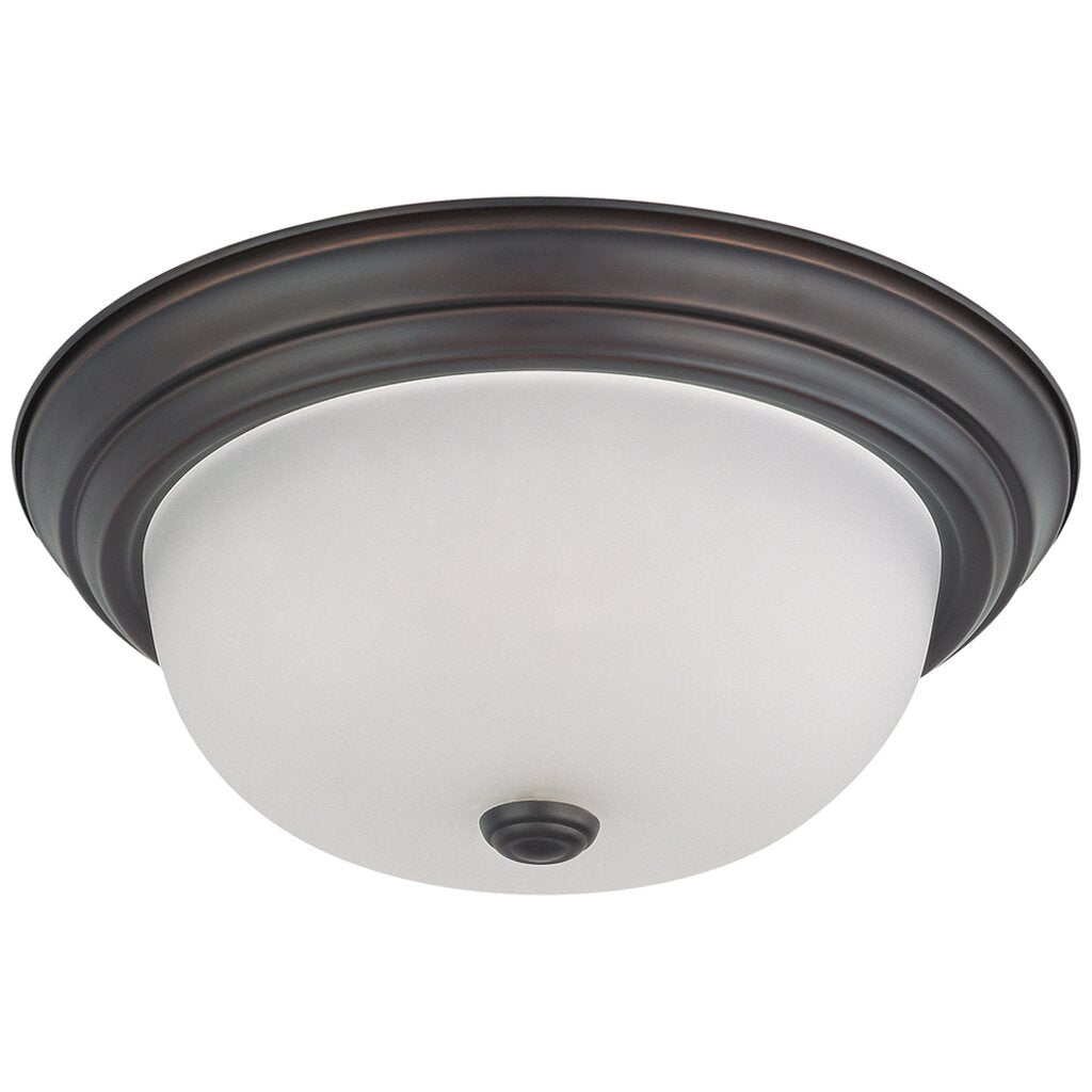 Satco 60-3146 Flush Mount Fixture 2 Light; 13 in.; with Frosted White