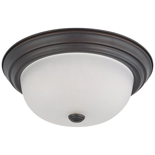 Satco 60-3146 Flush Mount Fixture 2 Light; 13 in.; with Frosted White