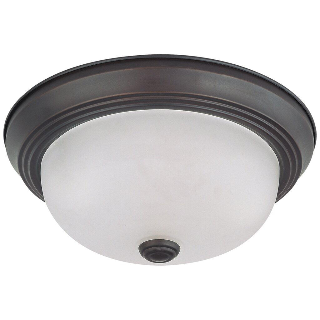 Satco 60-3145 Flush Mount Fixture 2 Light; 11 in.; with Frosted White