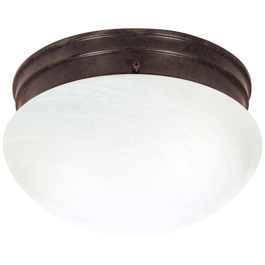 Satco 76/673 Fixture 2 Light - 10 Flush Mount Medium Alabaster