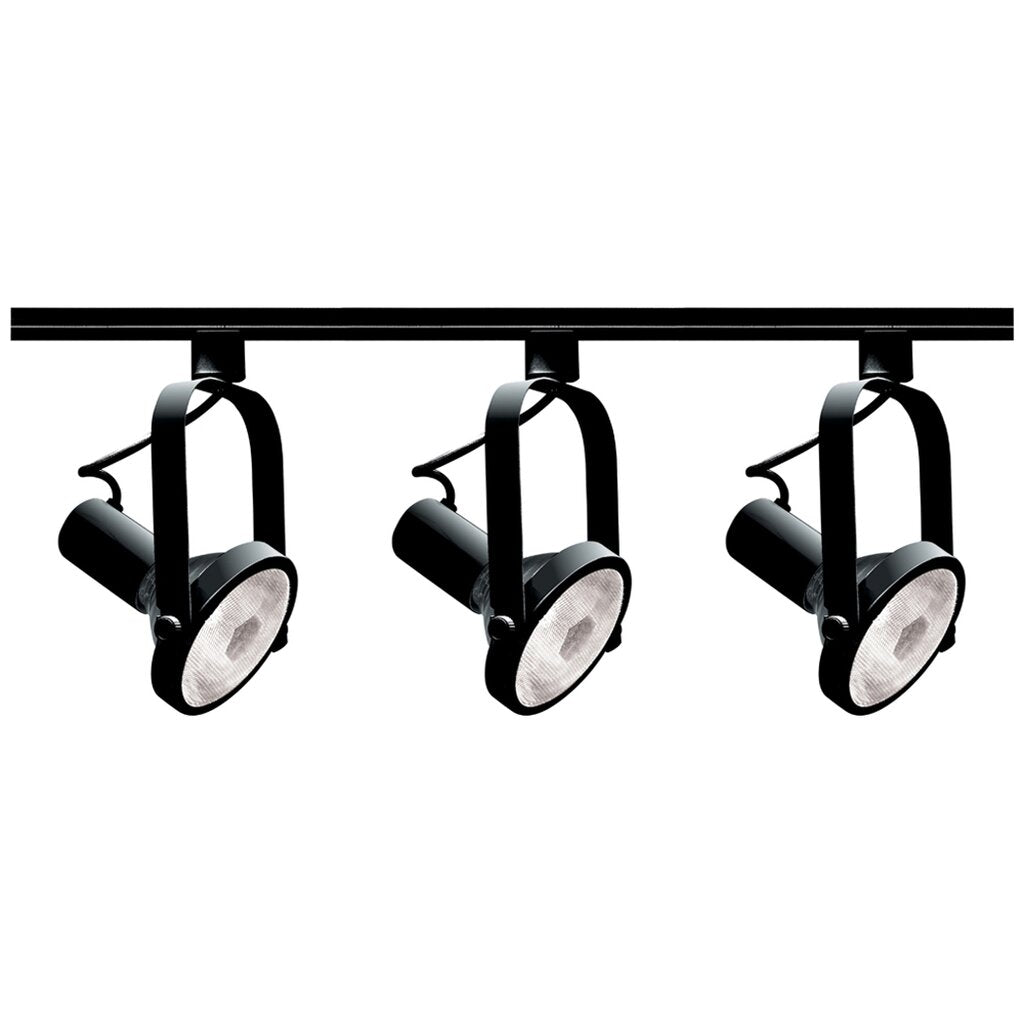 Satco TK317 Track Kit Fixture 3 Light - PAR30 Gimbal Ring 4 foot Track