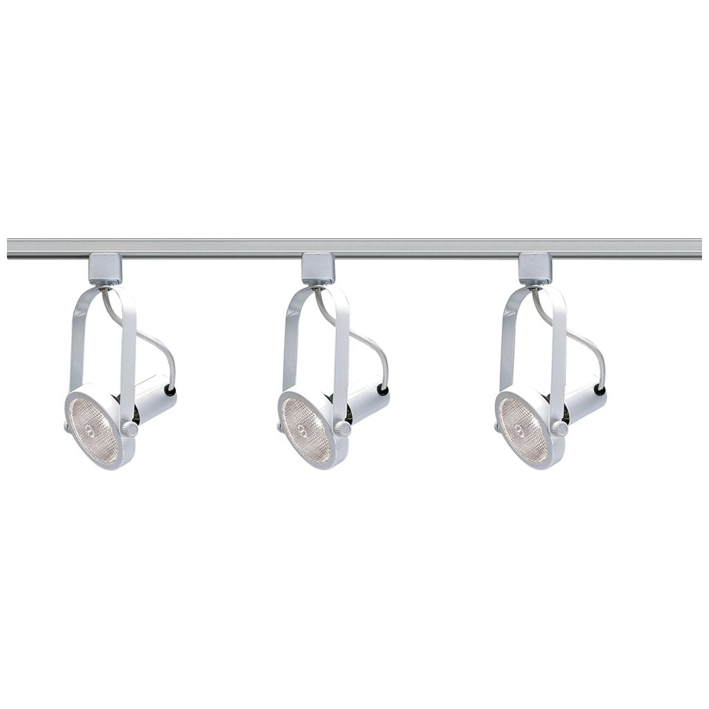 Satco TK316 Track Kit Fixture 3 Light - PAR30 Gimbal Ring 4 foot Track