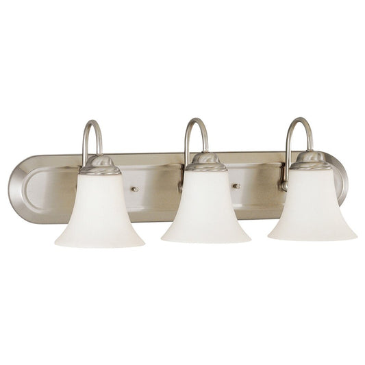 Satco 60-1834 Vanity Fixture Dupont; 3 Light; with Satin White Glass