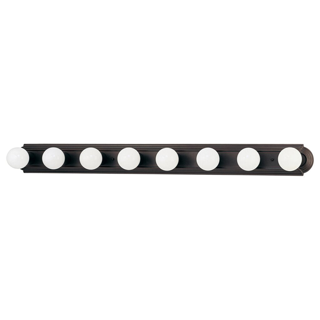 Satco 60-1287 Vanity Fixture 8 Light; 48 in.; Racetrack Style