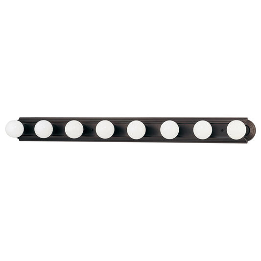 Satco 60-1287 Vanity Fixture 8 Light; 48 in.; Racetrack Style