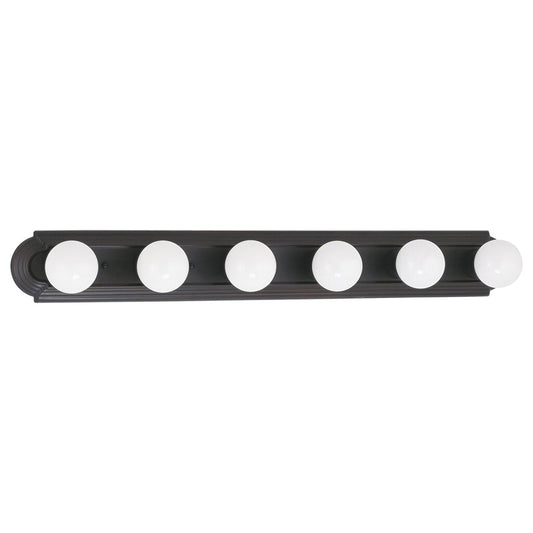 Satco 60-1286 Vanity Fixture 6 Light; 36 in.; Racetrack Style