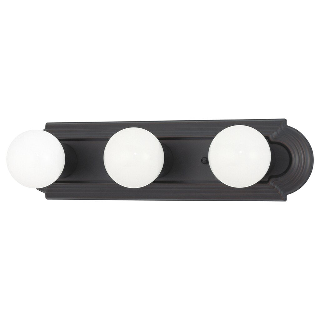 Satco 60-1284 Vanity Fixture 3 Light; 18 in.; Racetrack Style