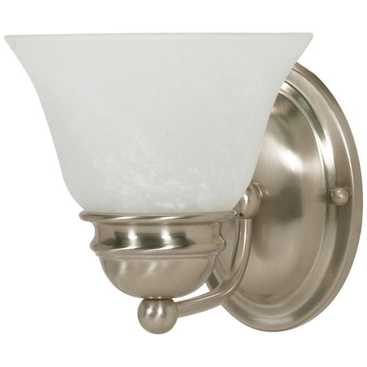 Satco 60-340 Vanity Fixture Empire; 1 Light; 7 in.; with Alabaster