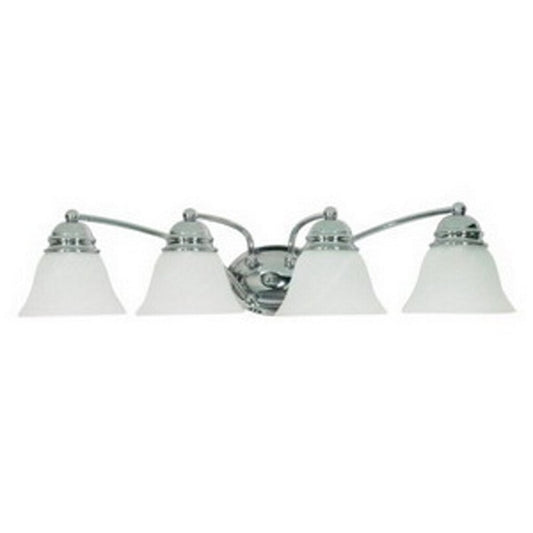 Satco 60-339 Vanity Fixture Empire; 4 Light; 29 in.; with Alabaster
