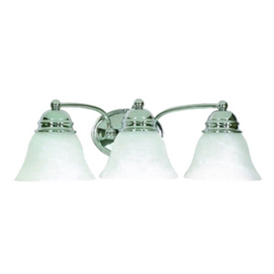 Satco 60-338 Vanity Fixture Empire; 3 Light; 21 in.; with Alabaster