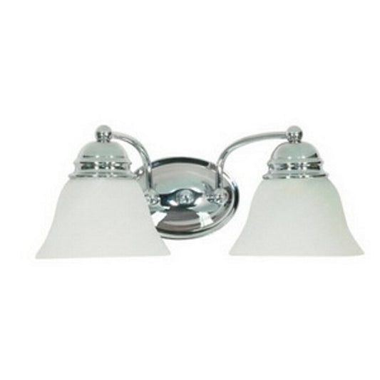 Satco 60-337 Vanity Fixture Empire; 2 Light; 15 in.; with Alabaster