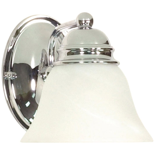 Satco 60-336 Vanity Fixture Empire; 1 Light; 7 in.; with Alabaster