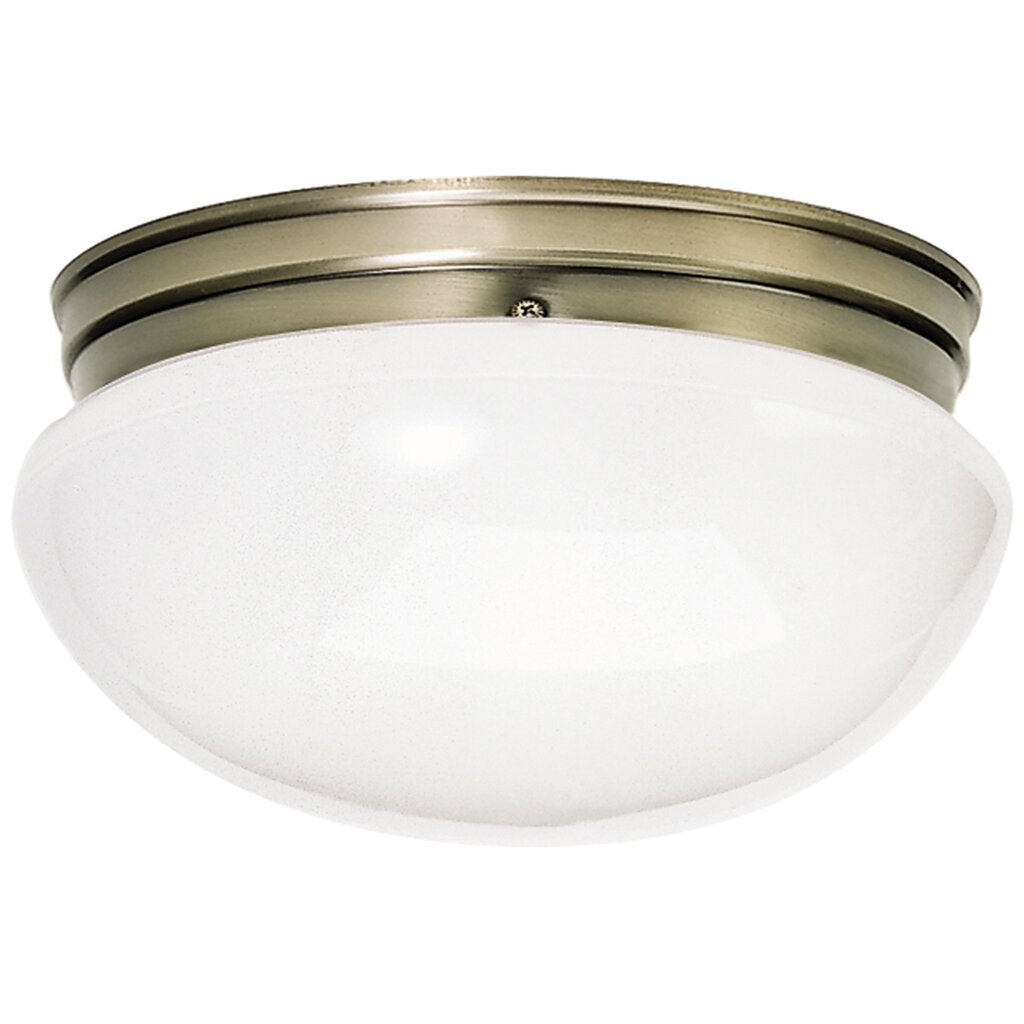 Satco 77/988 Fixture 2 Light - 12 Flush Mount Large White Mushroom