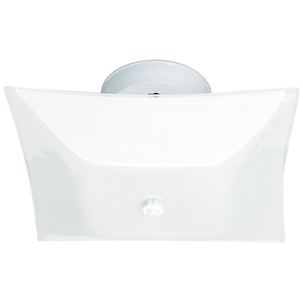Satco 77/824 Fixture 2 Light - 12 Ceiling White Square