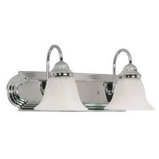 Satco 60-316 Vanity Fixture Ballerina; 2 Light; 18 in.; with Alabaster