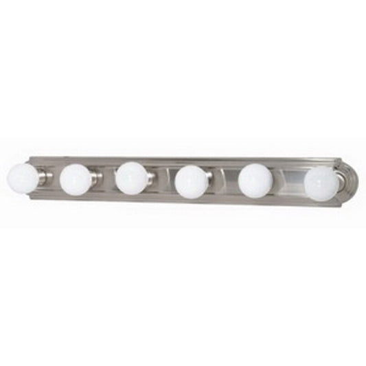 Satco 60-302 Vanity Fixture 6 Light; 36 in.; Racetrack Style