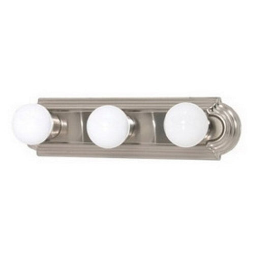 Satco 60-300 Vanity Fixture 3 Light; 18 in.; Racetrack Style