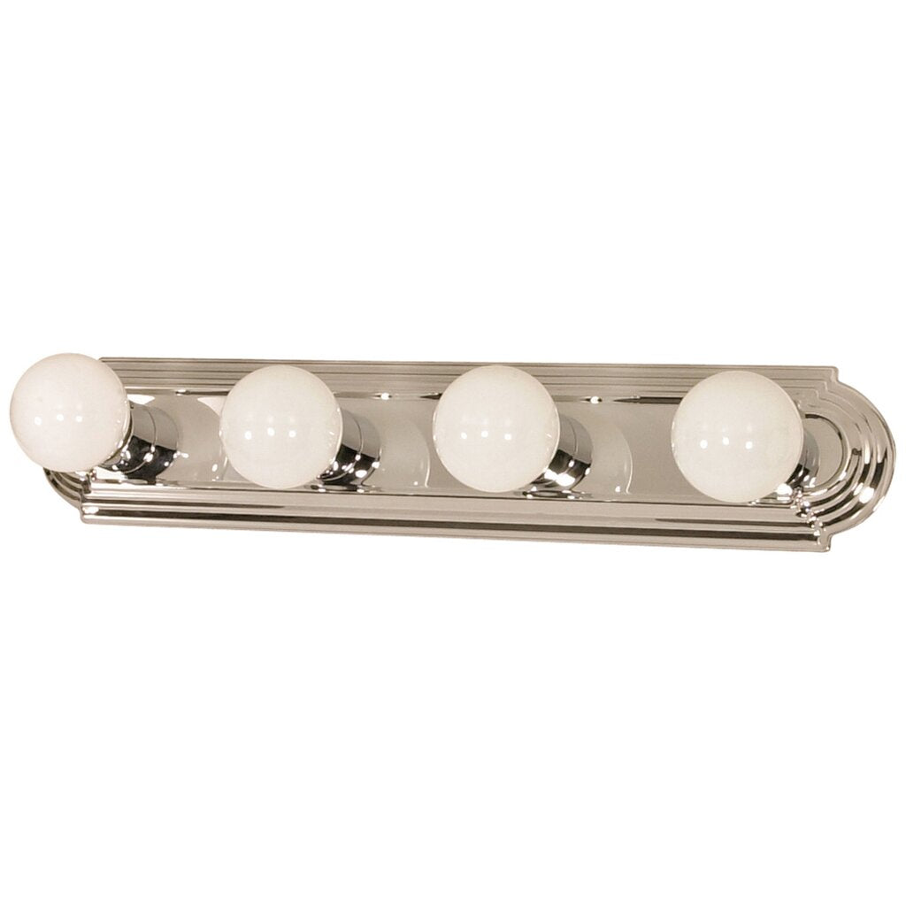 Satco 60-297 Vanity Fixture 4 Light; 24 in.; Racetrack Style