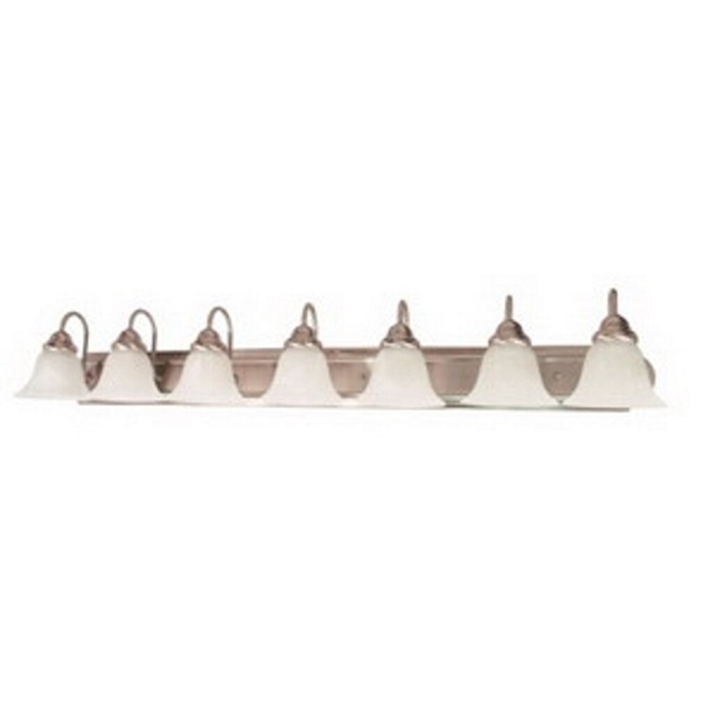 Satco 60-291 Vanity Fixture Ballerina; 7 Light; 48 in.; with Alabaster