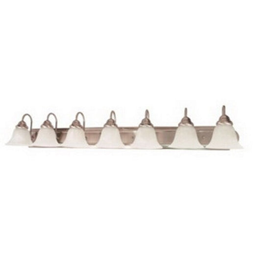 Satco 60-291 Vanity Fixture Ballerina; 7 Light; 48 in.; with Alabaster